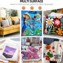 Colorful Fabric Paint Set for Clothes 12 Colors - Permanent Textile Paint Kit for Shoes, Canvas - Non-Toxic Slick Painting Set for Adults, Beginner & Artists (0.4 Fl Oz (Pack of 12))