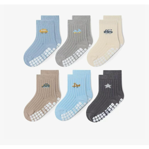 Baby Non Slip Ankle Socks with Grippers for 1-3 Years Old Walking Socks