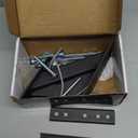 Qualward Spare Tire Mount Bracket for Trailer, Spare Tire Carrier Powder Coat Steel Black, Fits Most 4 & 5 & 6 Lugs Wheels on 4", 4.5'', 4.75'', 5" or 5.5" Bolt Patterns (2 Nut 4- 5.5 Inch)