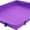 Lmaray 11 x 9.5 Inch Purple Silicone Baking Pan, Safe, Durable, Easy Cleanup, Microwave and Oven Safe