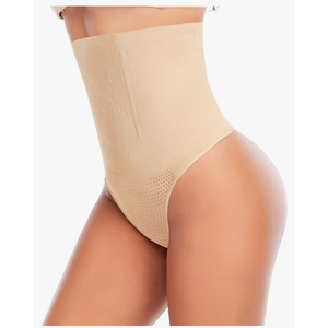 Werena Tummy Control Thong Shapewear for Women Seamless Shaping Thong Panties Body Shaper Underwear, Size L