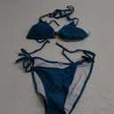 MakeMeChic Women's Two Piece Bikini Sets Swimsuit Halter Triangle Bathing Suit Beachwear M