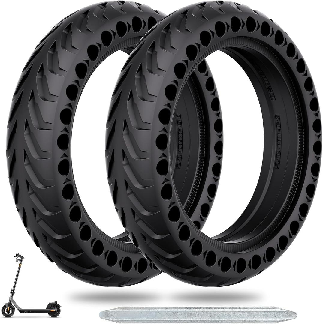 50/75-6.1 Scooter Tire, 2pcs 8 1/2 x2 Solid Tires, Replacement Wheel Compatible with All 8.5inch Scooter Tires
