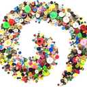 1600Pcs Multicolor Buttons for Crafts Assorted Sizes Button Multicolored in Bulk Multi Colored Craft Buttons Assortment