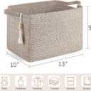 Mkono Woven Storage Basket, Cube Cotton Rope Basket for Shelves, Clothes, Toys, Towels, Books, Rectangle Bin with Handles for Organizing, Decorative Gift, 13'' x 10'' x 9'', Brown (1 Pack)