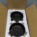 SPUNKYJUNKY Ceramic Dog and Cat Bowl Set with Wooden Stand, Modern Cute Weighted Food Water Set for Small Size Dogs (13.5OZ) & Medium Sized Dogs (28.7OZ) & Cats (1.7 Cups, 2  Black)