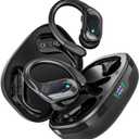 HAOYUYAN Sports Bluetooth Headphones, 80Hrs Playtime Wireless Earbuds with LED Power Display, IPX7 Waterproof Earphones for Workout/Running, Noise Canceling Headset Ear Buds