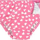weVSwe Newborn Swim Diaper for Baby 50+ Infant Girl Waterproof Diapers Snap Adjustable Swimming Diapers Pink Heart 12-18 Months