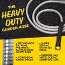 Bionic Steel Pro 25 FT Garden Hose with Nozzle, 304 Stainless Steel Metal Water Hose 25Ft, Flexible Hose, Kink Free, Lightweight and Durable, Crush Resistant Fitting, Easy to Coil, 500 PSI 2025 Model