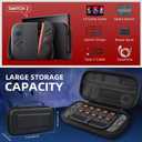 2 x TiMOVO Carrying Case for Nintendo Switch 2 (2025), Large Capacity Protective Hard Shell Portable Travel Case Pouch for Switch 2, with 10 Game Card Slots and Pockets for Console & Accessories, Black