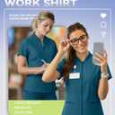 Oakgarden Women's Scrub Top Full Zip up Short Sleeve Nurse Shirts with 2 Zipper Pockets Jackets Lightweight Medical Uniform (Blue, S)