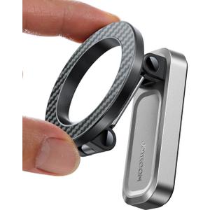JOYROOM Upgraded Double-Fold Magnetic Golf Cart Phone Holder, Golf Gifts for Men Him Golfers dad, Golf Cart Accessories Compatible with MagSafe iPhone 17-12 for Club Car, Bare Titanium