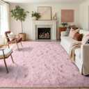 FinRec 6x9 Feet Rugs for Bedroom Living Room, Pink Large Fluffy Shag Area Rug, Non-Slip Fuzzy Furry Rug for Kids Room Girl Dorm Room Home Decor, Indoor Shaggy Floor Carpet