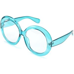 FEISEDY Oversized Blue Light Blocking Glasses Women Men Retro Big Round Frame Eyewear Clear Lens Computer Glasses