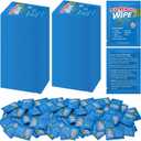 200 Pack Lead Remover Wipes for Shooting Hand&Surface Cleaning Wipes Effectively Removes Lead, Dust, Oil&Grime Individually Wrapped Wipe for Shooting Ranges, Hunting, Industrial Use (Blue)