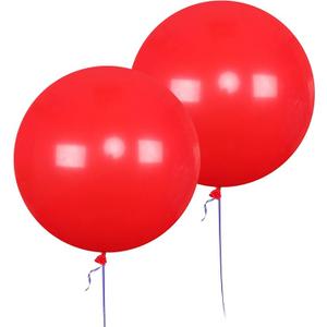 AZOWA 24 Inch Black Balloon 10 Large Latex Balloons for Party Wedding Birthday Baby Shower Decoration (Red, 10 Pcs)