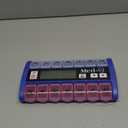 Digital Pill Box with Alarms  Pill Organizer with Flashing Lights & Beeping Reminders  Monthly Pill Dispenser for Seniors, Dementia, Alzheimers, Medication & Vitamin Management (Blue)