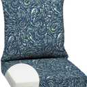 Arden Outdoor Deep Seat Cushion Set, Foam, 24x24, Blue Paisley, 1 Pack