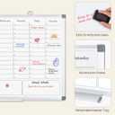 ONAVIA Weekly Calendar Dry Erase Board for Wall, Hanging 36"24" Double-Sided Magnetic Whiteboard with Hourly Slots, for Planning, Memo, to Do List, Home, Office, Work