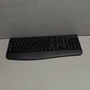 Wireless Keyboard, 2.4G Full-Sized Ergonomic Wireless Computer Keyboard with Wrist Rest for Windows, Mac OS Laptop/PC/Desktop/Notebook(Black)