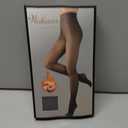 200D Thermal Opaque Winter Tights, Skin-Permeable, Slim Fit (Gray, M)