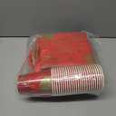 Valentine's Day Party Supplies Red Heart Love Disposable Paper Plates Napkins Cups plastic Tablecloth for Valentine's Day, Engagements, Anniversary, Birthday Party Serve 25