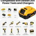 2Pack 8.0Ah Battery Replacement for Dewalt 20V MAX Battery,with DCB112 Charger,Compatible with DCB200 DCB201 DCB203 DCB206