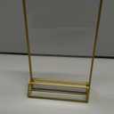 EHWINE 8 Pack 46 Clear Acrylic Sign Holder with Gold Borders and Vertical Stand, Double Sided Table Menu Holders Picture Frames for Wedding Table Numbers, Restaurant Signs, Photos and Art Display