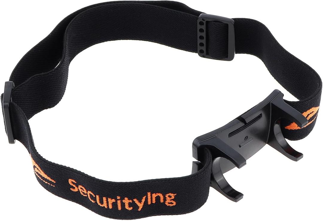 SecurityIng Head Lamp Strap with Bracket, Elastic Headband Adjustable Headlight Strap Headlamp Band for 22mm - 26mm Headlight Bracket