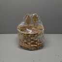 Basket with Handle Kids Cute Bunny Easter Basket Bunny Harvest Flowers Toys Mini Picnic Knitted Birthday Organiser