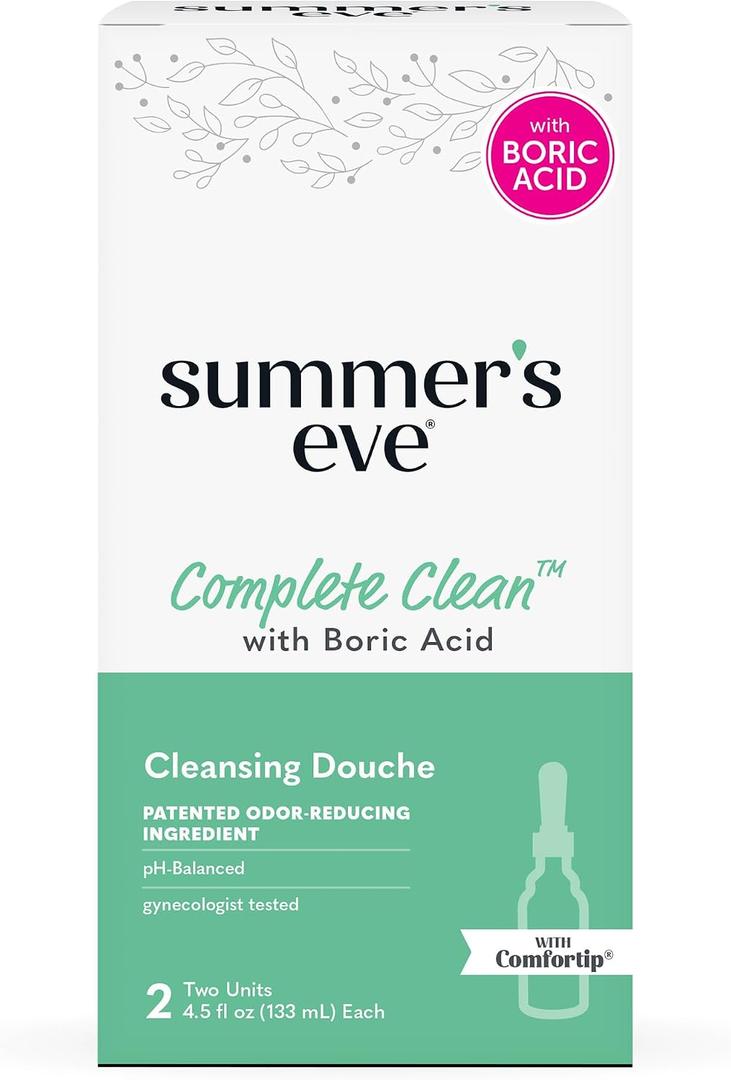 Summer's Eve Douche, Complete Clean, Vaginal Douche for Women to Help Reduce Vaginal Odor, 4.5 oz, 2-Count