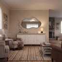 Irregular Wall Mirror 2036 Inch Wall Mirrors Decorative Black Modern Asymmetrical Abstract Mirror for Bathroom Bedroom Living Room Entryway Hallway