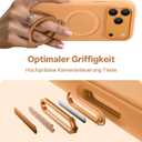 TORRAS Ostand Q3 Silicone for iPhone 17 Pro Max Case, Fit for MagSafe, 360 Spin Ring Stand, Liquid Silicone Cozy Vibrant Grip, Camera Control, Protective Case for iPhone 17 Pro Max, Pastel Orange