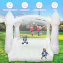 AKSPORT Inflatable Bounce House,White Castle Bounce House for Kids 3-6 Indoor & Outdoor Inflatable Bouncer House with Slide & Air Blower & Balloons for Kids Birthday Party,Wedding Party, 11.97x8.98x7.15ft
