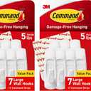 Command Large Utility Hooks, 14-Hooks, 24-Strips, Organize Damage-Free