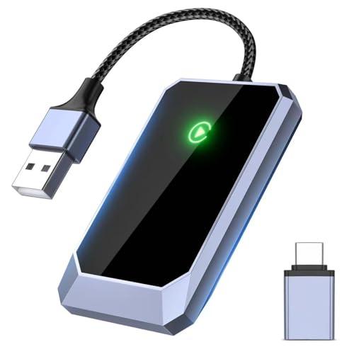 TERUNSOUl Wireless Carplay Adapter, Converts Wired to Wireless carplay Adapter for iPhone, Wireless Control Plug & Play Carplay for Cars from 2017 & for Apple iPhone iOS 10+