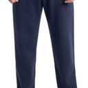 Fruit of the Loom Eversoft Fleece Elastic Bottom Sweatpants with Pockets, Relaxed Fit, Moisture Wicking, Breathable (Large, Navy)