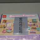 Lehoo Castle Wooden Dollhouse Furniture Set 39 Pcs with 5 Rooms, Family Dolls & Pets, All-Wooden Doll House Accessories and Furniture, Pretend Play Dollhouse Accessories Toy Gift for Kids 3+