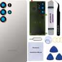 Rear Back Glass Replacement for Samsung Galaxy S25 Ultra 6.9-inches with Reparing Toolkit(Titanium Gray)