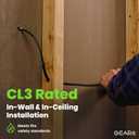 GEARit Outdoor Speaker Wire CL3 Rated, 14 Gauge Speaker Wire, Speaker Cable 200 ft for Outdoor Speakers, Patio, Garden, Backyard Audio, Direct Burial in Ground/in Wall, CCA (Black, 2-Conductors)