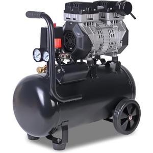 AAIN Ultra Quiet Air Compressor, 6.3 Gallon, Oil-Free, 1.5HP, 6 CFM, 116PSI | 70dB Noise Level Air Compressor with Wheels for Spray Painting, Auto Repair, Carpentry Decoration