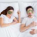 SATINIOR Jade Stone Eye Mask Hot or Cold Using Jade Mask Green Facial Sleeping Relief Eye Cover for Women Men Soothing, Cooling and Relieving