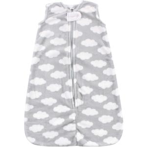 Hudson Baby Unisex BabyPlush Sleeping Bag, Sack, Blanket (6-12 Months, Gray Clouds Plush)