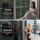 Lmlpt One Way Window Film Privacy See Out Not in Windows Tint for Home Sun UV Blocking Dark Glass Tinting Films Heat Insulation Self-Adhesive Mirror Door Coverings Sticker,Magic Black,29.5X118.1inch, 29.53 inch x 9.84 feet