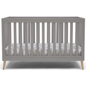 Delta Children Essex 4-in-1 Convertible Baby Crib, Grey with Natural Legs