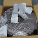 Small Foot Stool Ottoman, Round Pouf Foot Rest, Footstool Ottomans with Rubber Legs Under Desk, Faux Leather Footrest for Couch, Living Room, Bedroom, Office, 13''L x 13''W x 10.2''H, Coffee