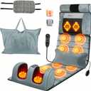 Full Body Massage Mat Vibration with Heat, Detachable Neck & Foot Massager