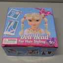 KUBUSFLY Hair Styling Doll Head Toys for Girls, Kids Makeup Hair Salon Pretend Play Styling Kit with Hairdryer, Curling Iron, Beauty Hair Stylist Toy Christmas Birthday Gift for Toddler Girls 3 4 5 6+