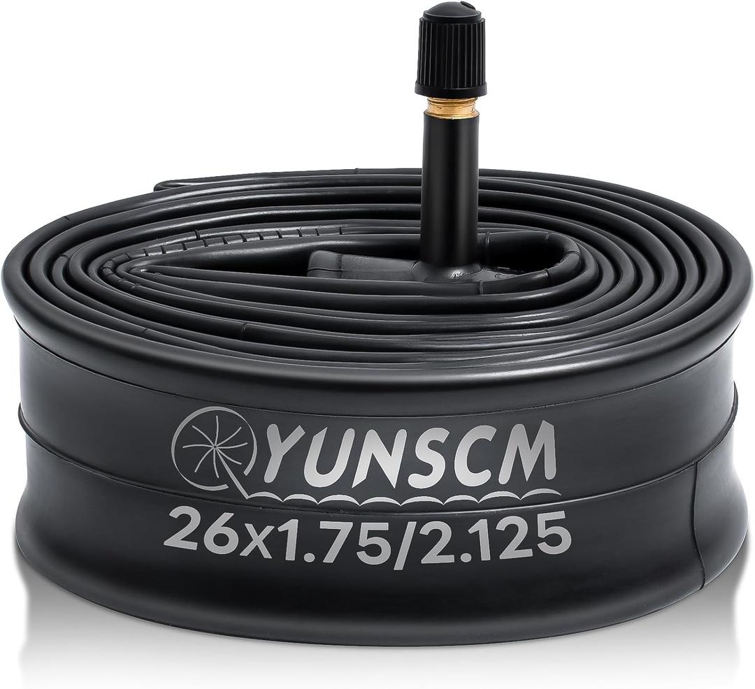 1-PC 26" Bike Tube 26x1.75/2.125 47/57-559 26" Bicycle Tube 26" Inner Tube Compatible with 26x1.75/1.95/2.0/2.10/2.125 Road, Mountain Cruisers, MTB, Gravel, City Bike Tire Tubes 32mm Schrader Valve