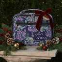 Bible Cover for Women, Large Vegan Leather Bible Case with Shoulder Strap, Mothers Day Christian Gifts for Mom & Wife, Planner Case (Purple)